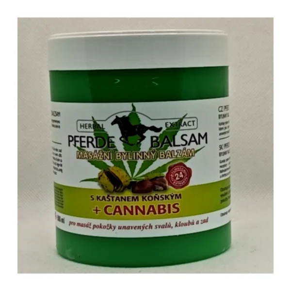 Bylinný balzam s gaštanom konským a konopným olejom + cannabis 500 ml